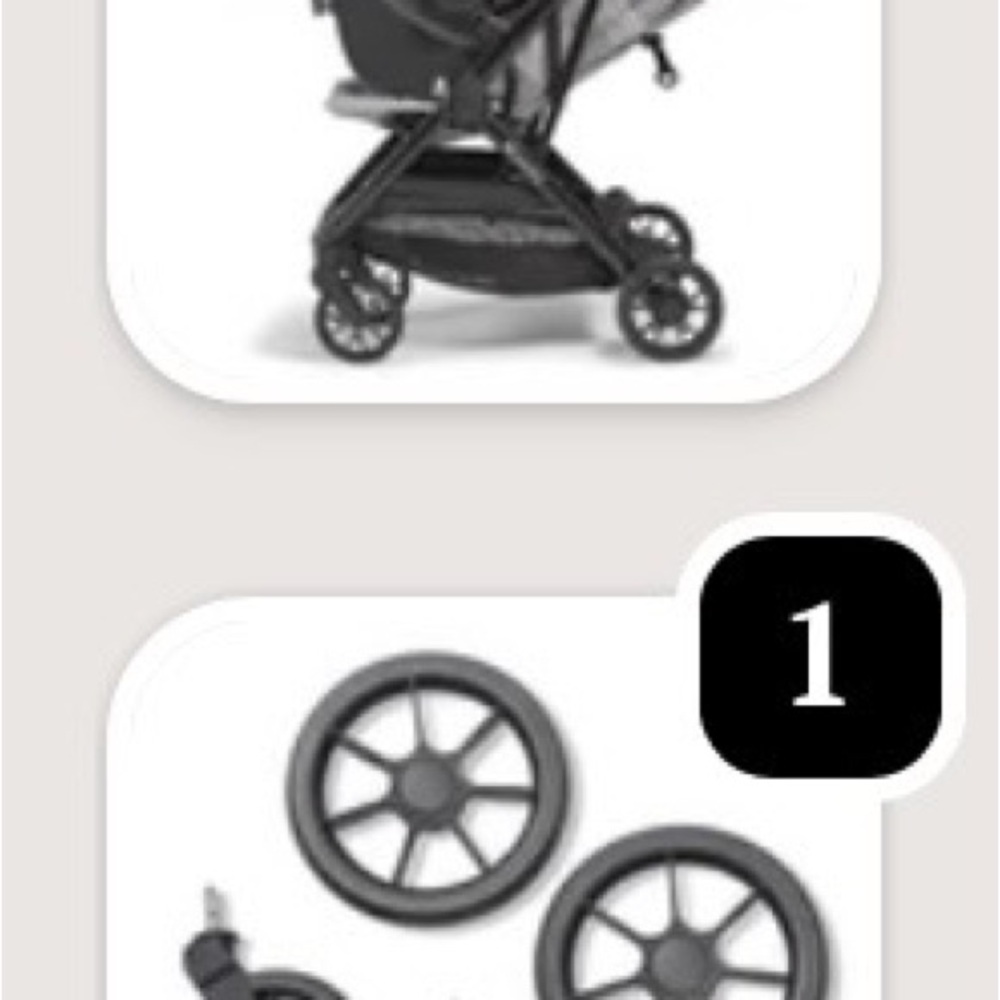 Bombi Big Wheel Set for V2/V3 single stroller + infant car seat adapter